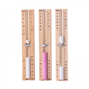 공장 도매 5 15 분 에코 화려한 회전식 모래 시계 목재 사우나 모래 타이머